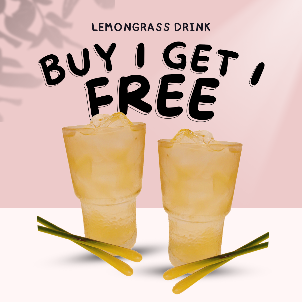 1-for-1 Thai Drinks: Choose Lemongrass or Milk Tea (Hot/Cold)