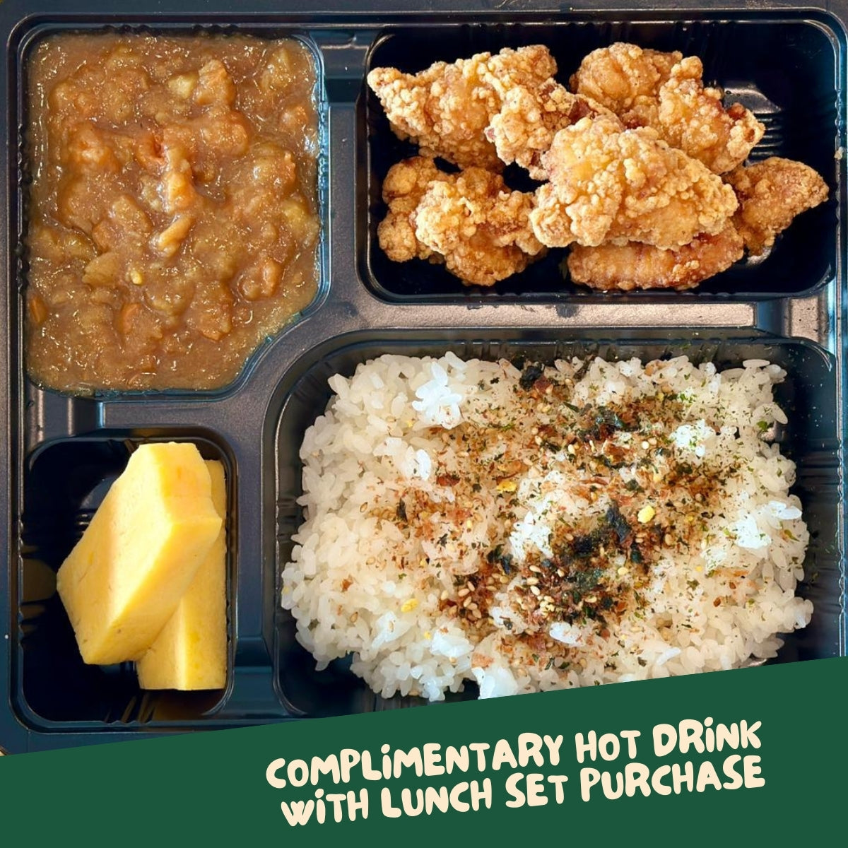 Lunch Set Promo: Enjoy a Free Hot Drink with Every Set