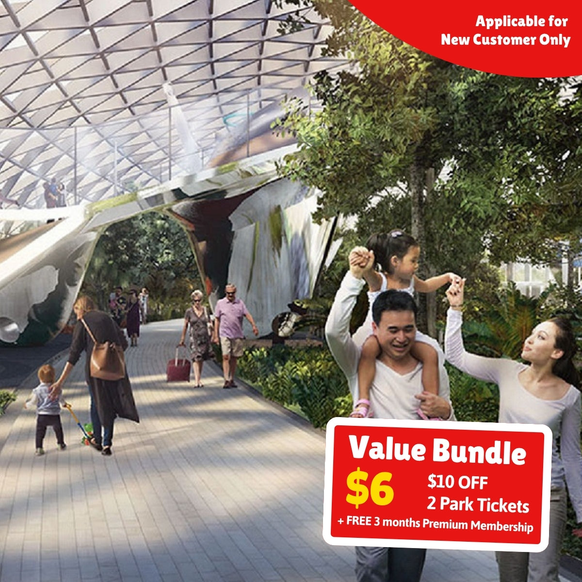 UPlay Premium Exclusive: Changi Jewel Canopy Park: 2 Entry Ticket at $10 OFF