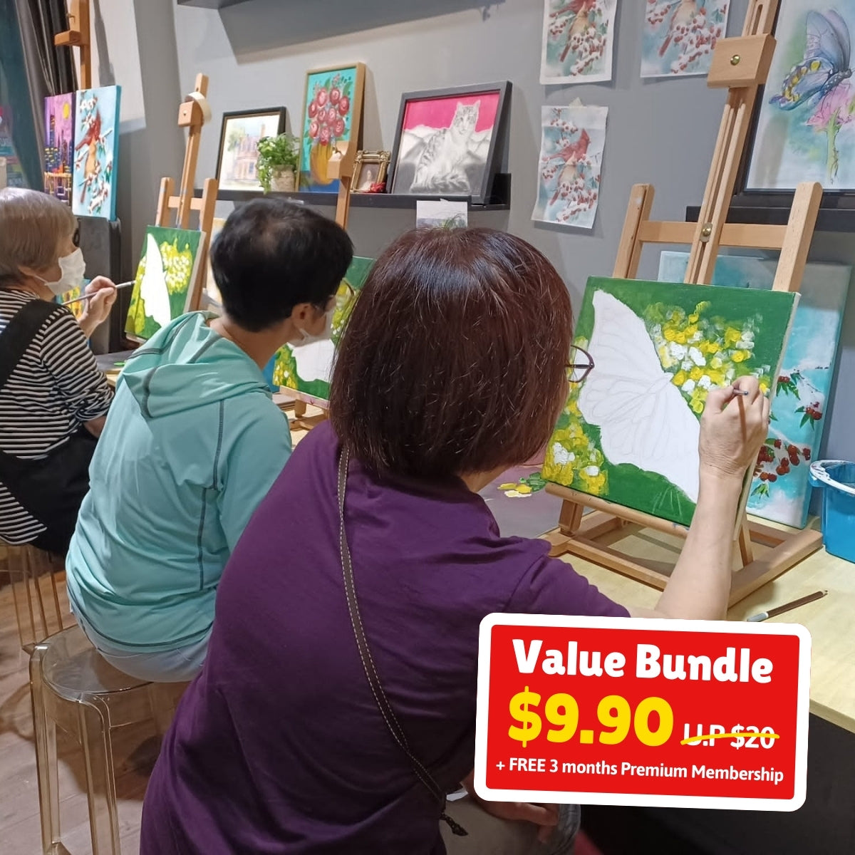 UPlay Premium Exclusive: Evergreen Trial Art Class for Seniors Value Bundle
