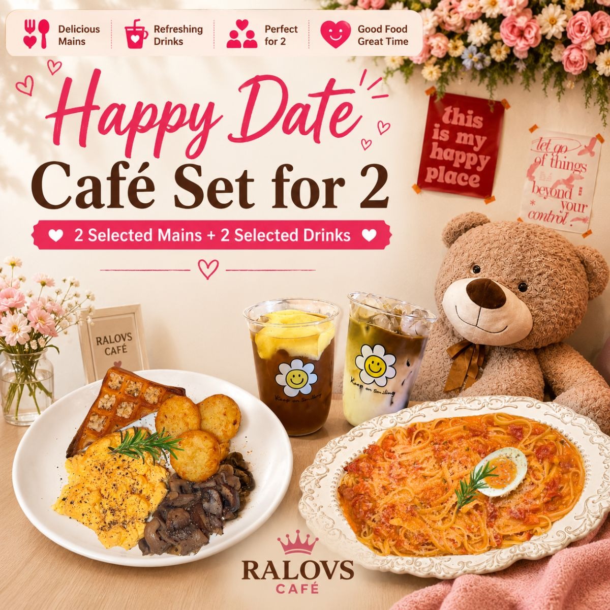 Happy Date Café Set for 2 by RALOVS