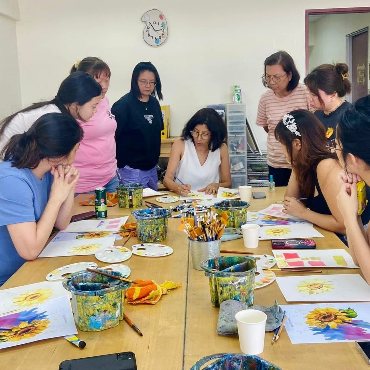 3-Hour Adults Watercolour Painting Workshop – Singapore Themed / Floral