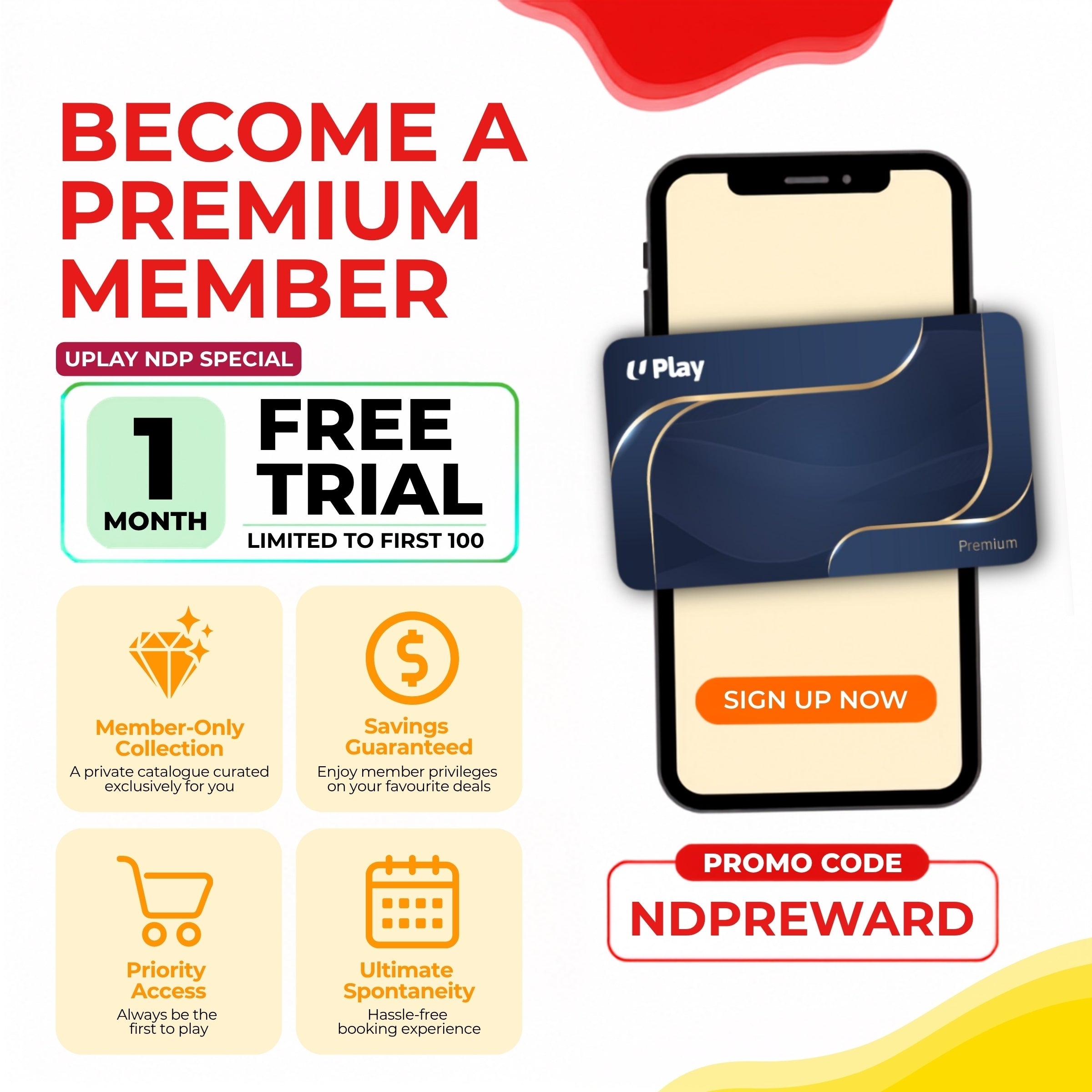 Celebrate National Day with a FREE Month of UPlay Premium Membership