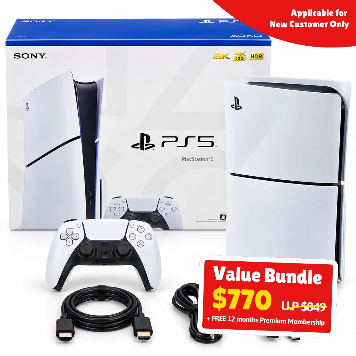 UPlay Premium Exclusive – PS5 Slim Disc Edition 1TB (Pre-Owned) + 12 Months FREE Premium Membership