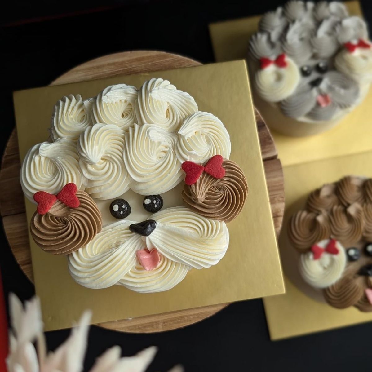 Adorable 4” Puppy Bento Cake by The Good Cupcakes
