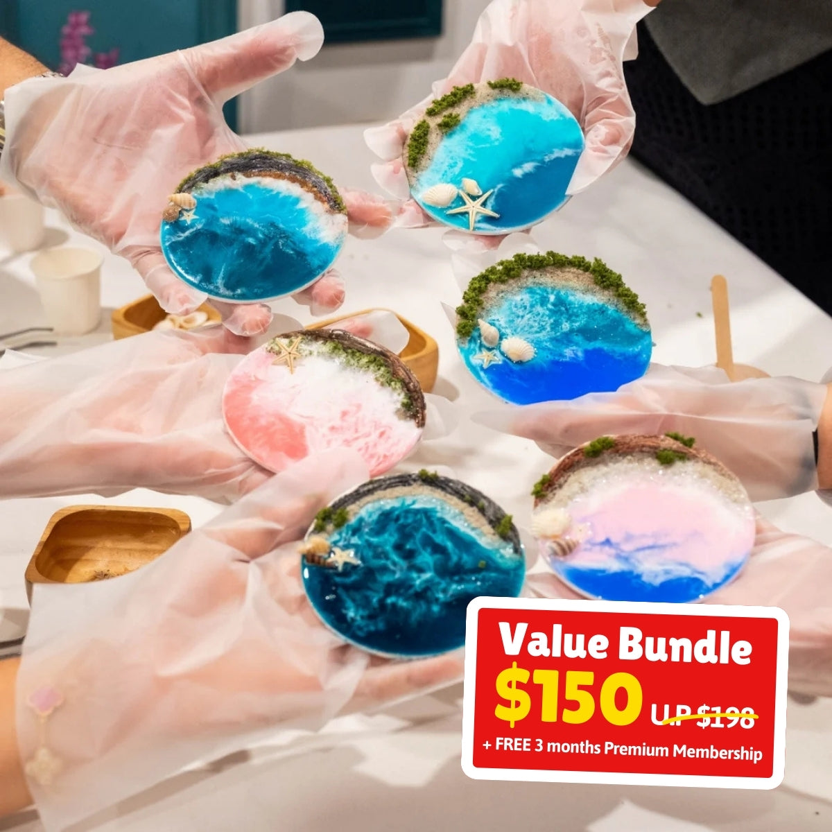 UPlay Premium Exclusive: Resin Art Jam for 6 pax