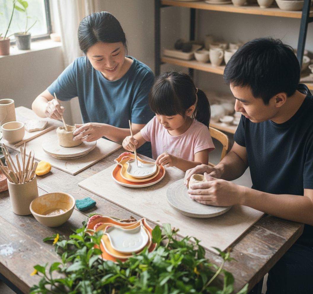 Making Pottery Together: A Parent-Child Pottery Experience for 2 pax