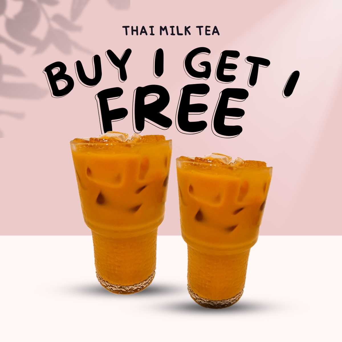 1-for-1 Thai Drinks: Choose Lemongrass or Milk Tea (Hot/Cold)