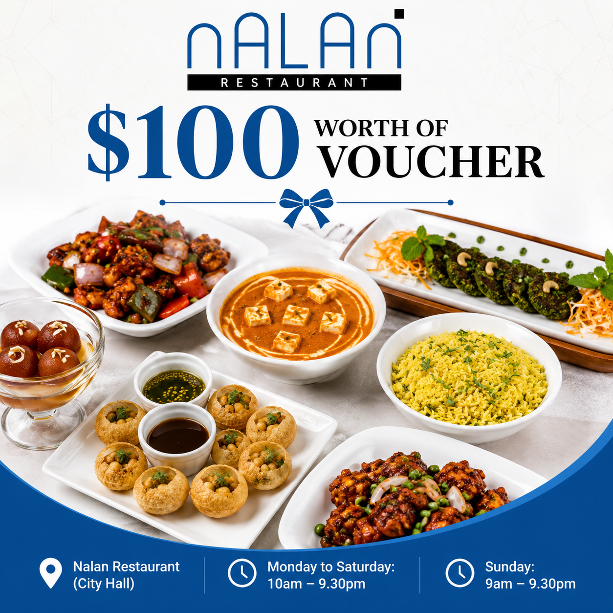 Nalan Restaurant City Hall – $100 Dining Voucher