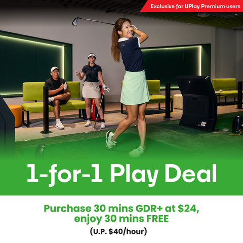 UPlay Premium Exclusive: 1-for-1 Hour Indoor Golf Simulator Deal
