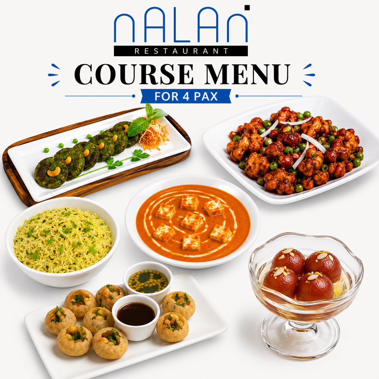 Nalan Restaurant City Hall – Vegetarian Feast Set Menu for 4 Pax