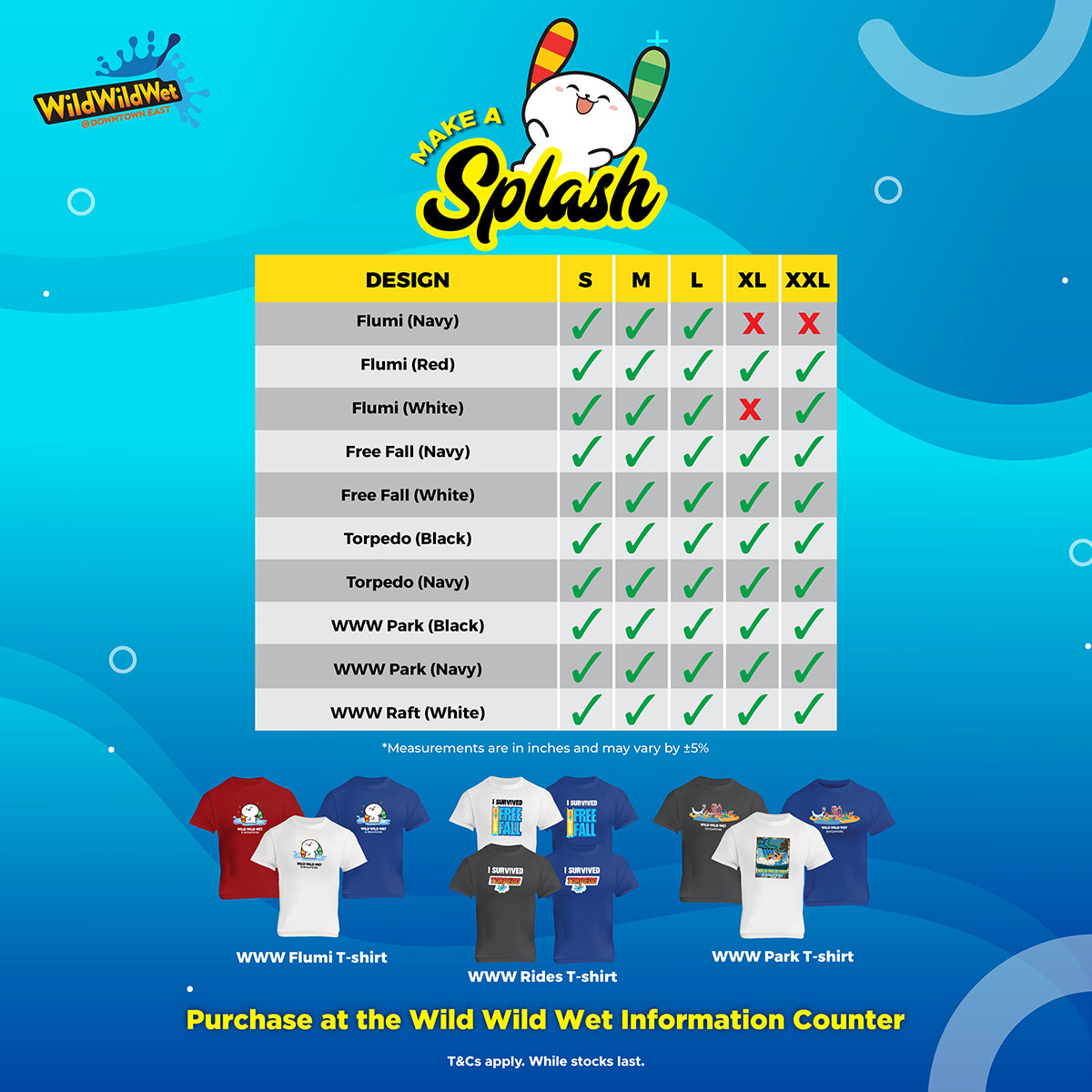Wild Wild Wet Exclusive Merchandise for Staff Purchase