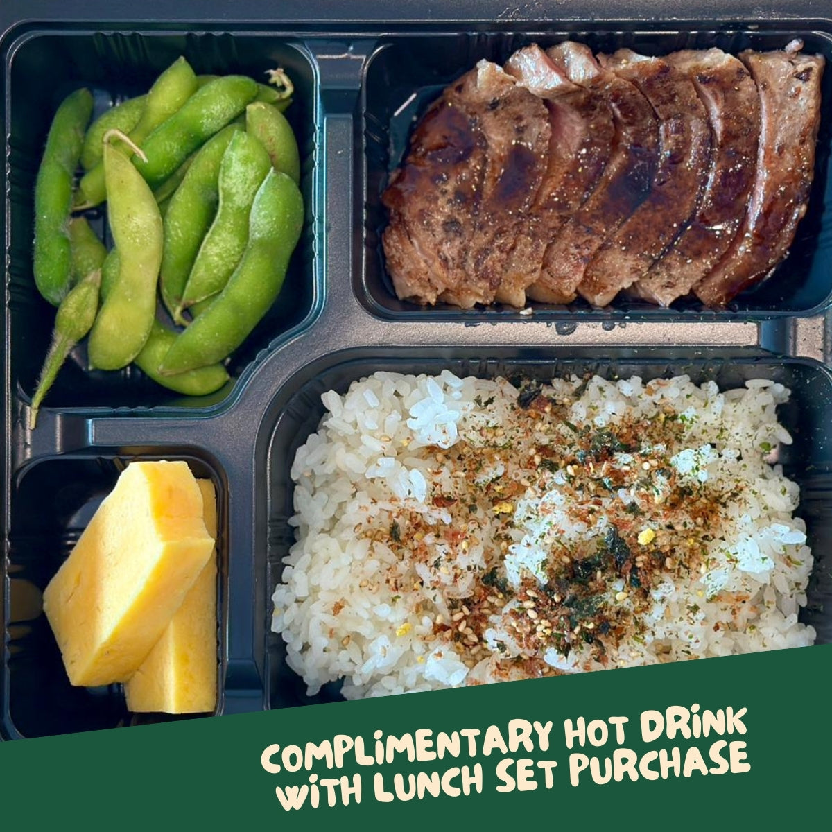 Lunch Set Promo: Enjoy a Free Hot Drink with Every Set