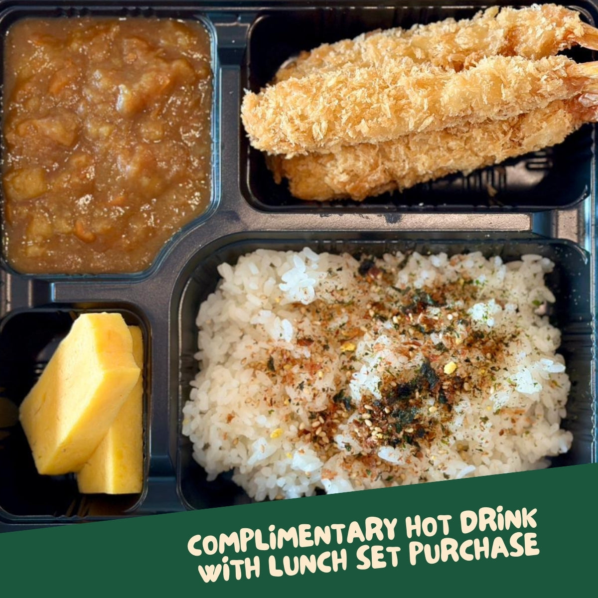 Lunch Set Promo: Enjoy a Free Hot Drink with Every Set