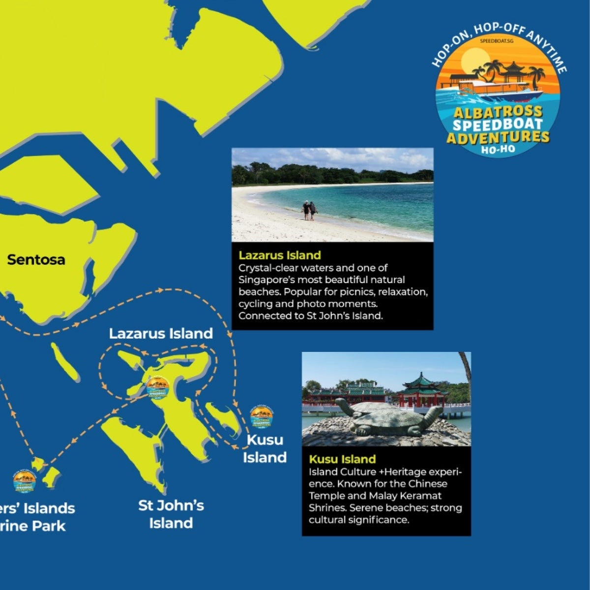 Albatross Hop-On Hop-Off Speedboat Pass (1-Day Unlimited Rides) + $25 Tall Ship Café F&B Lunch Voucher