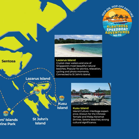 Albatross Hop-On Hop-Off Speedboat Pass (1-Day Unlimited Rides) + $25 Tall Ship Café F&B Lunch Voucher