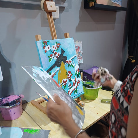 Evergreen Trial Art Class for Seniors at Gallery J Art Studio