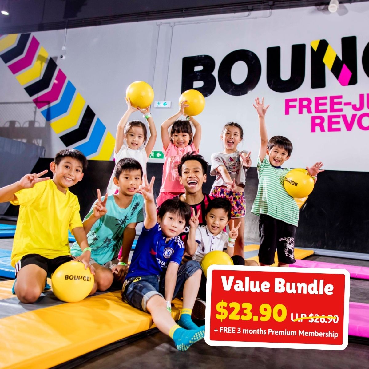 UPlay Premium Exclusive-BOUNCE Singapore | 1 Hour General Admission