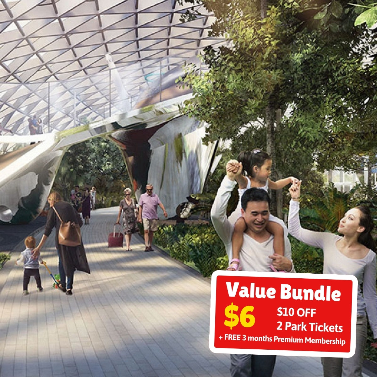 UPlay Premium Exclusive: Changi Jewel Canopy Park: 2 Entry Ticket at $10 OFF