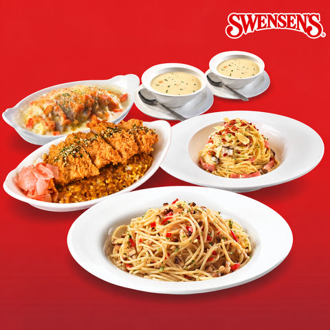 Swensen’s Family Bundle (4 Pax) – 4 Mains + 4 Soups of the Day