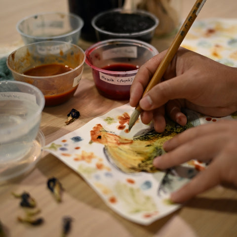 Colours of Nature: Homemade Paint from Local Plants for 2 Adults and 2 Children