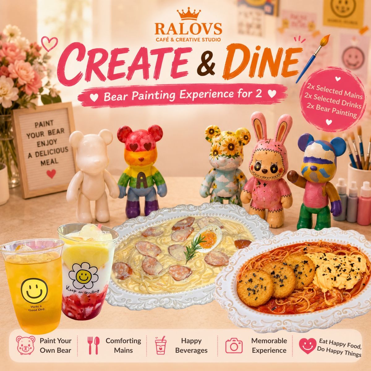 Create & Dine Bear Art Experience for 2 by RALOVS