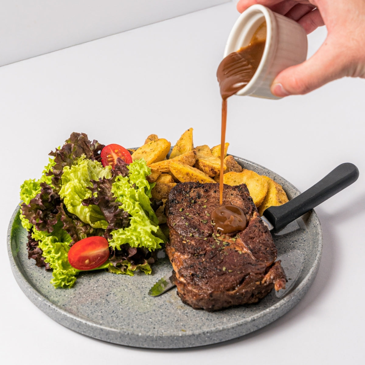 Surf & Turf Party: Ribeye & Salmon Set for 2 come with drinks