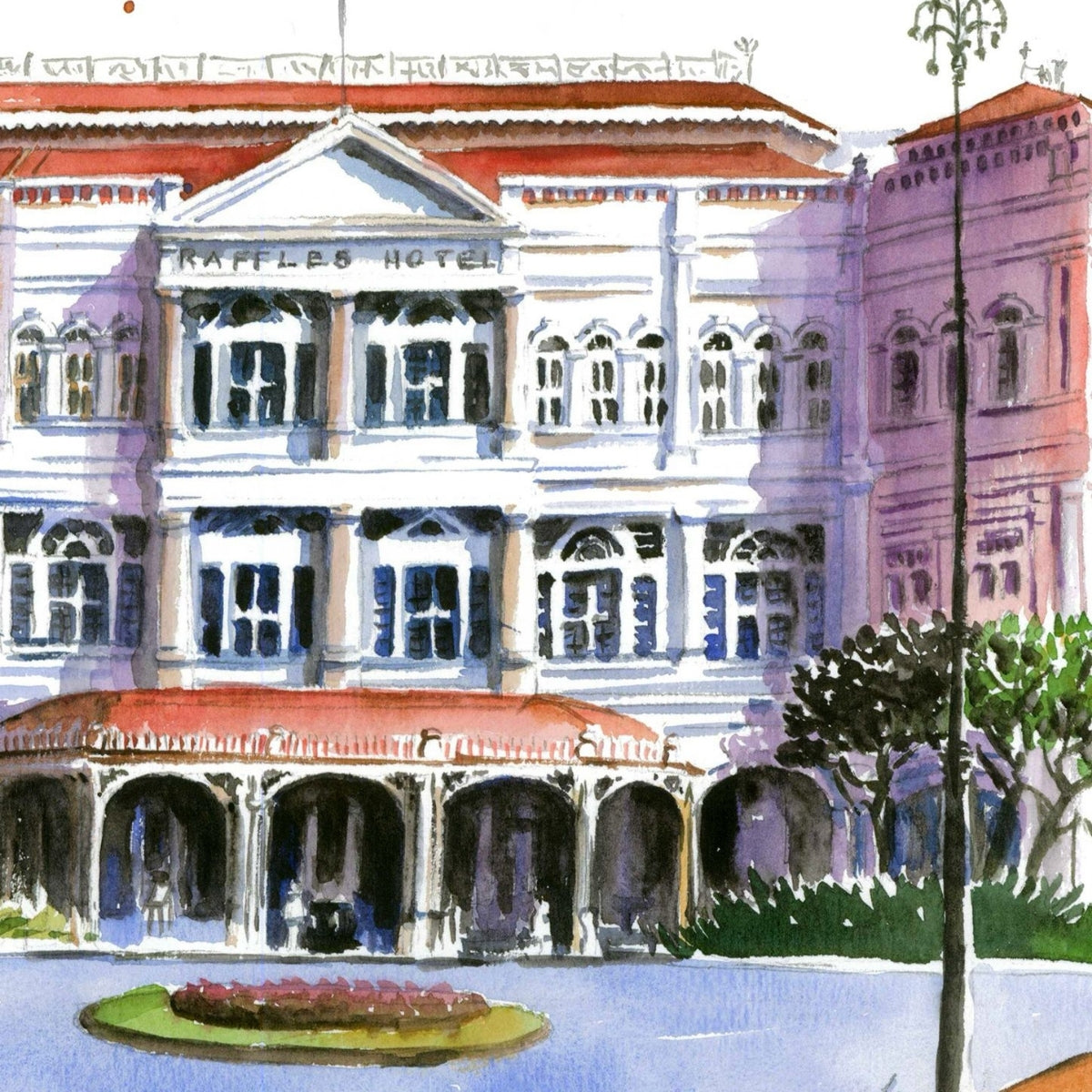3-Hour Adults Watercolour Painting Workshop – Singapore Themed / Floral