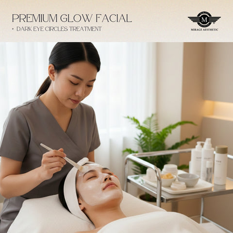 Premium Glow Facial + Dark Eye Circles Treatment (90 mins)