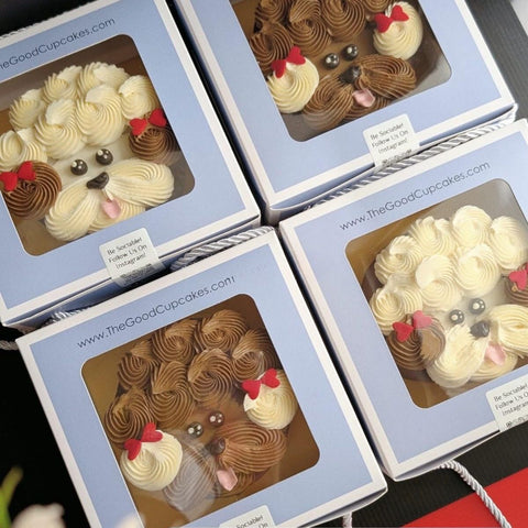 Adorable 4” Puppy Bento Cake by The Good Cupcakes