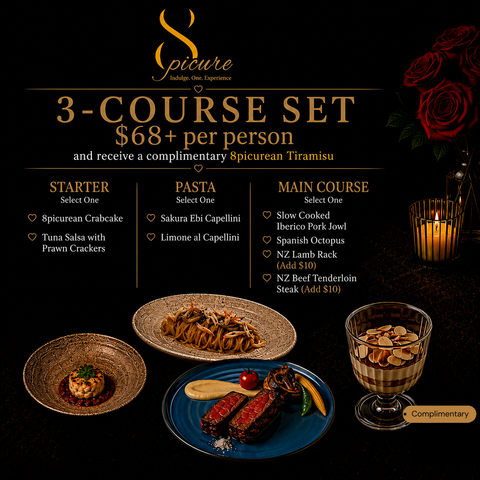 [Flash Card] 3-Course Set with Complimentary Tiramisu for $68+ Per Person