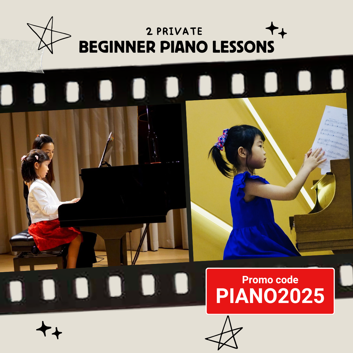 Private beginner piano lessons for kids in Singapore, helping children learn the basics of piano in a fun, engaging way