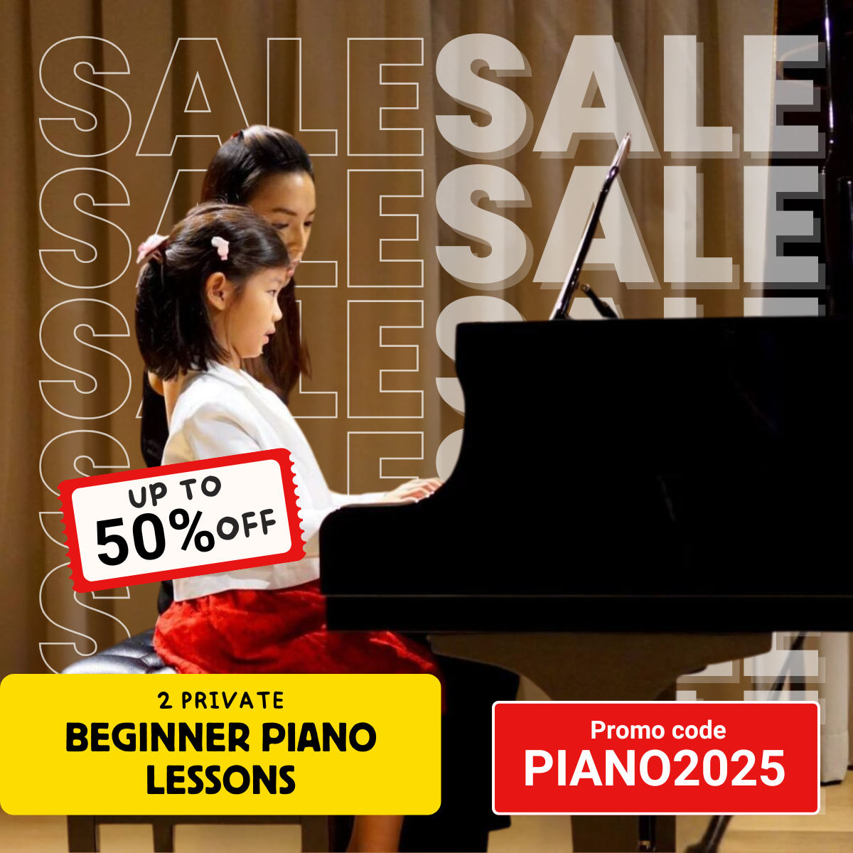 2 Private Piano Lessons for Beginner