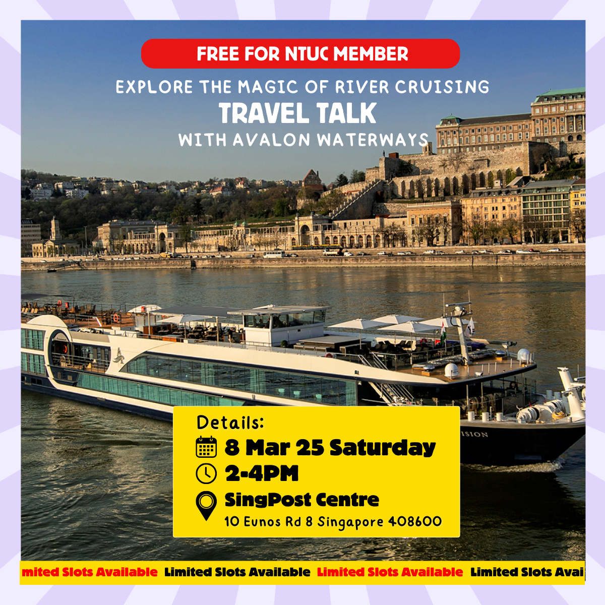 Travel Talk with Avalon Waterways, free event for NTUC members